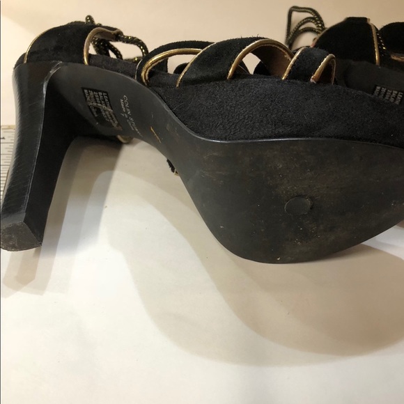 Colin Stuart Black Lace up Leather Heels. Sz 7 - Picture 7 of 7